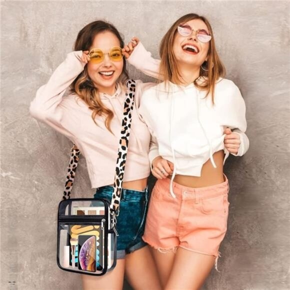 Clear Bag Stadium Approved Clear Purse Crossbody Adjustable Shoulder Strap - Picture 7 of 8